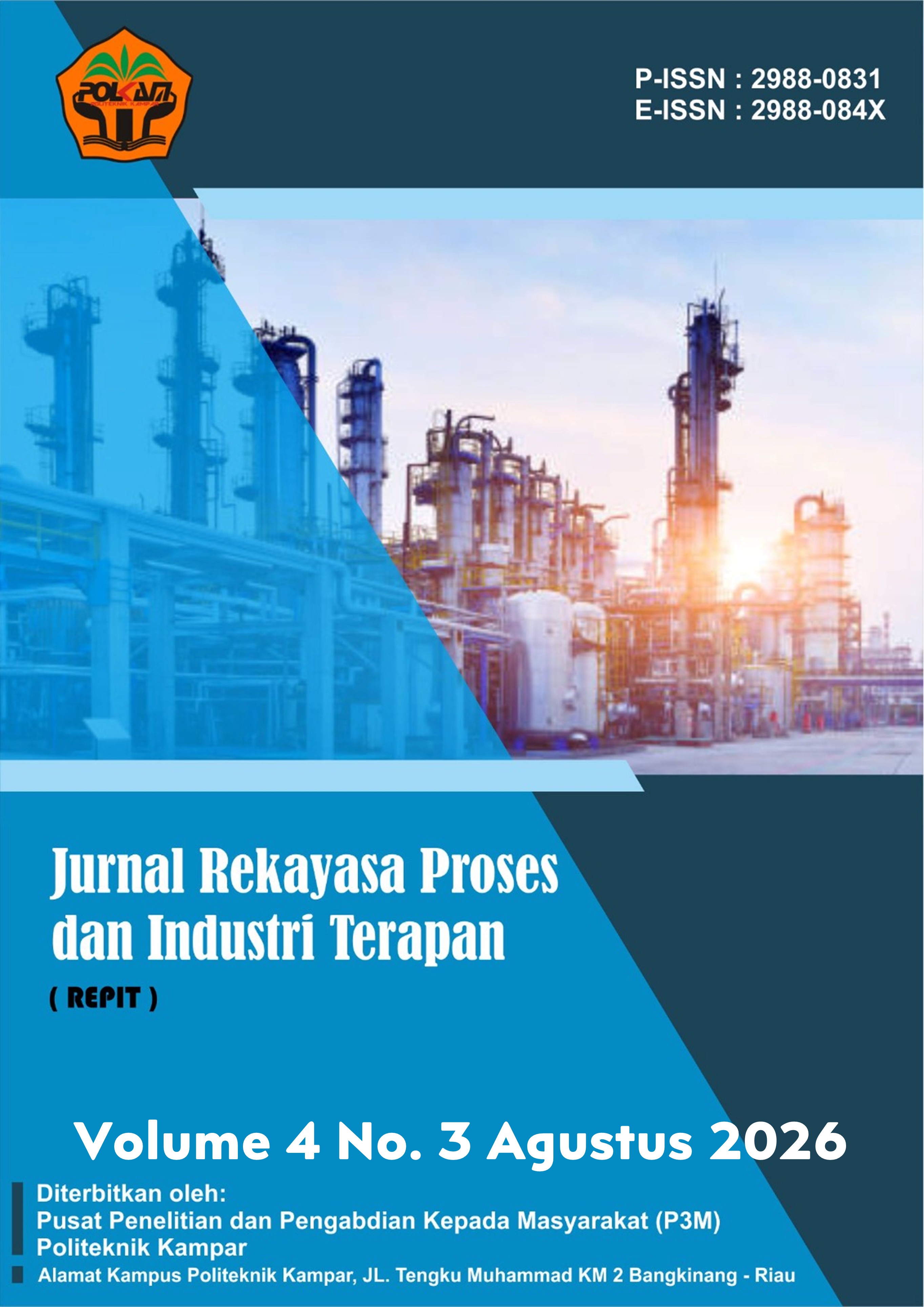 					View Vol. 4 No. 3 (2026): Agustus: Jurnal Rekayasa Proses dan Industri Terapan ( REPIT )
				