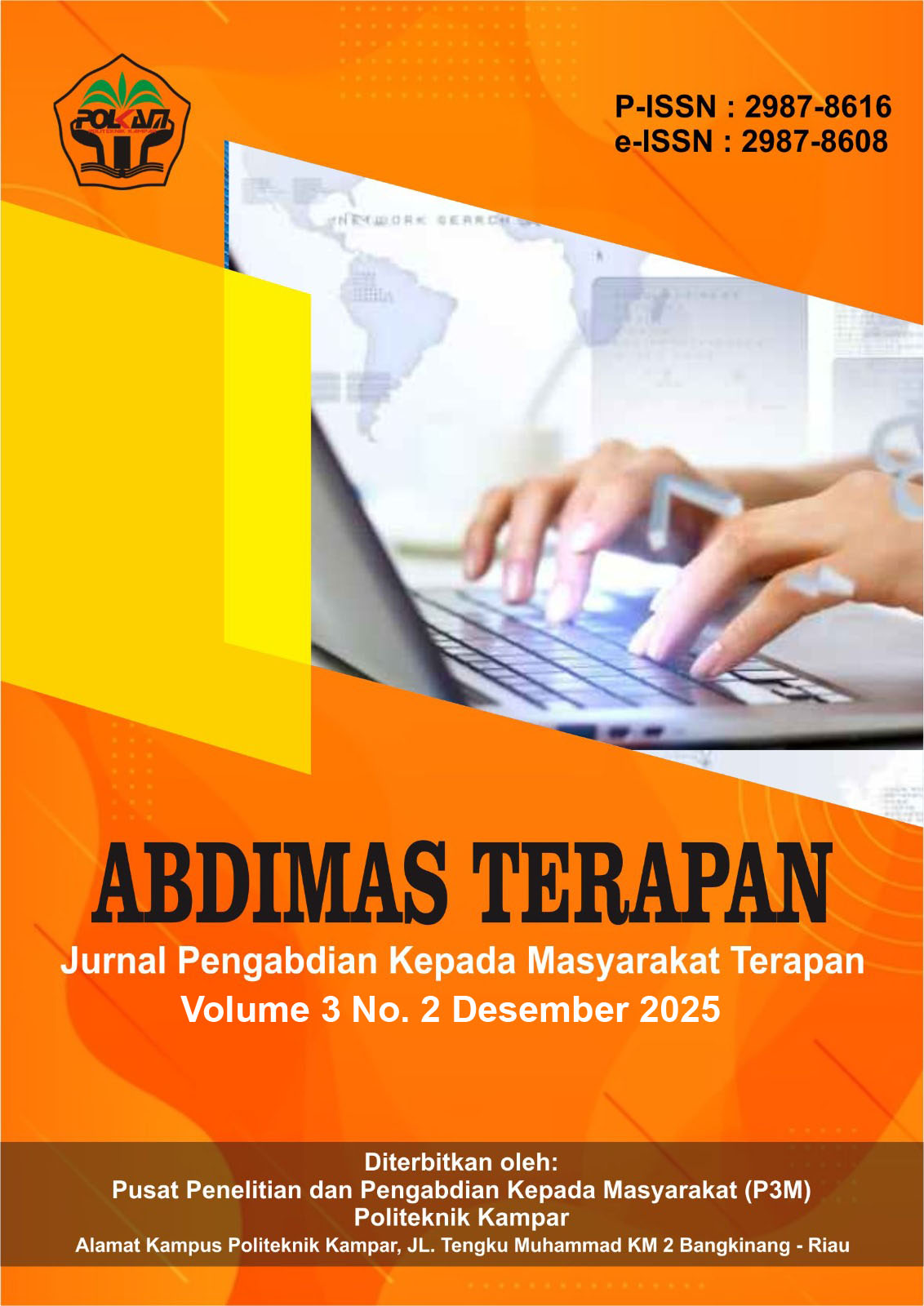 					View Vol. 3 No. 2 (2025): Desember: ABDIMAS TERAPAN: Jurnal Pengabdian Kepada Masyarakat Terapan
				